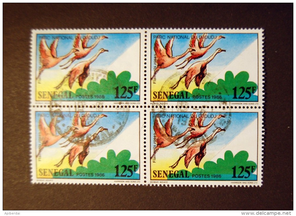 Senegal  - 1986 Birds 125F Bloc 4 - Konvolute & Serien