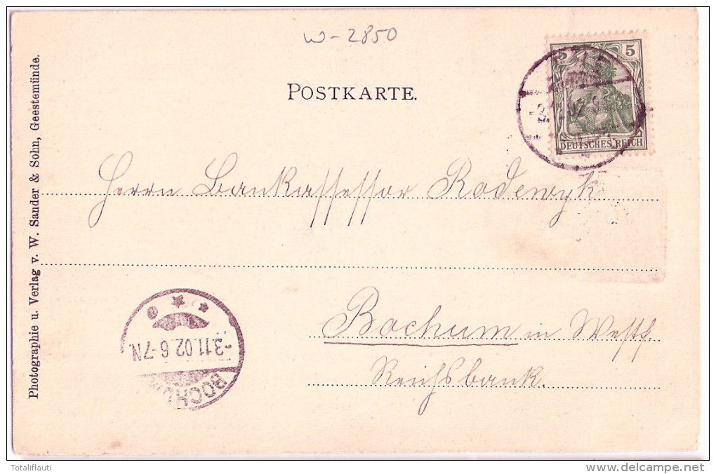 GEESTEMÜNDE Bremerhaven Börriesstrasse Wappen Passepartout 3.11.1902 Gelaufen - Bremerhaven