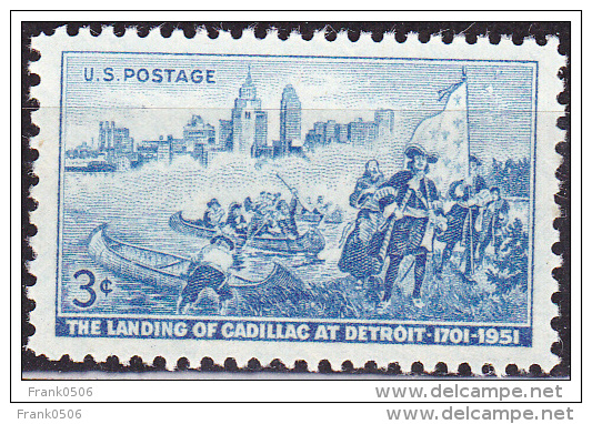 USA 1951, Landing Of Cadilac At Detroit, MNH - Unused Stamps