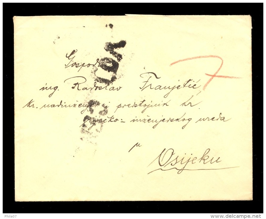 Kingdom Of Yugoslavia - Letter Sent From Djakovo To Osijek 26.07.1919. Censored By Military Censorship In Osijek. - Brieven En Documenten