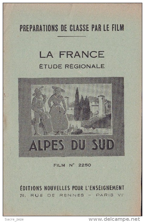 FILM FIXE EDUCATIF 35m/m Avec Son Livret-géographie La France-ALPES DU SUD - Bobinas De Cine: 35mm - 16mm - 9,5+8+S8mm