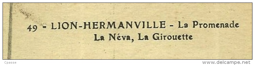 CPA 14 LION (sur-Mer) - HERMANVILLE - La Promenade - (Villa) La Néva, La Girouette ° Collection I. A. - Sonstige & Ohne Zuordnung