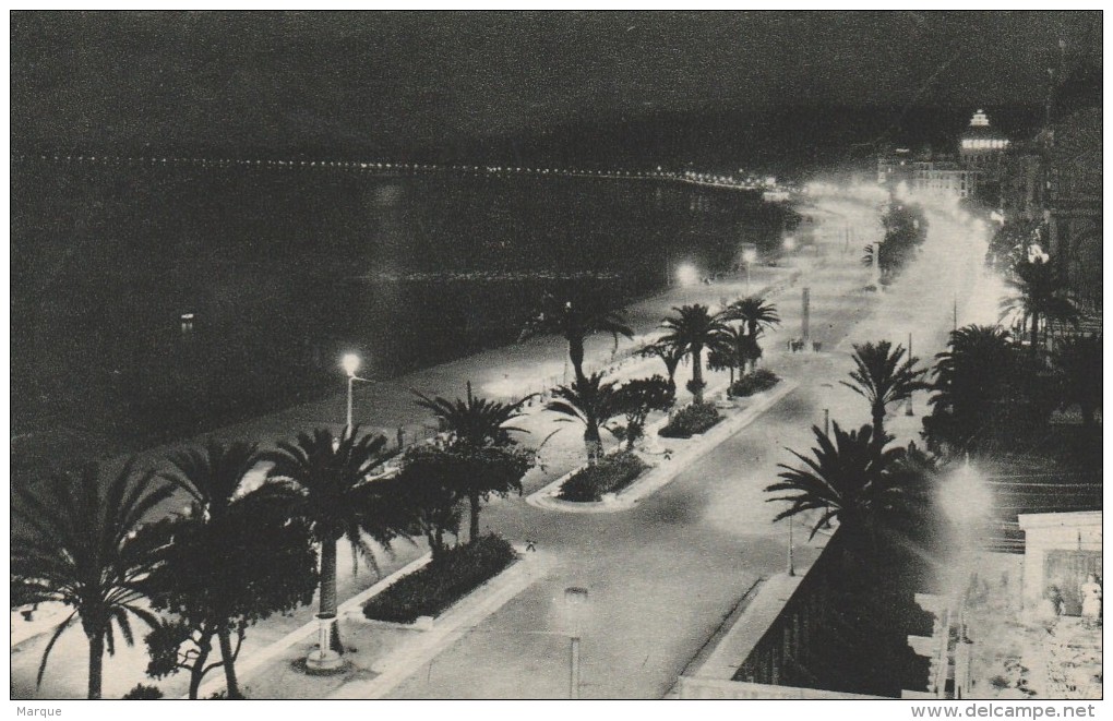 Cpsm N° 19 NICE La Nuit La Baie Des Anges - Nizza Bei Nacht