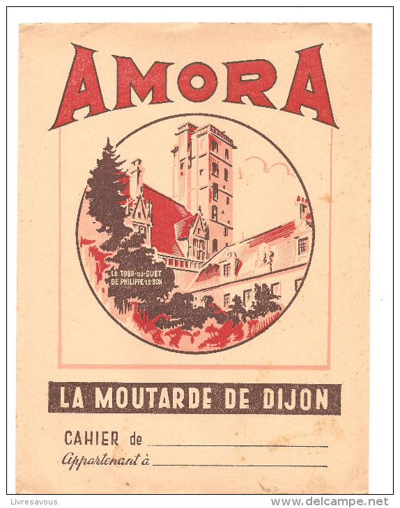 Protège Cahier La Tour Du Guet De Philippe Le Bon Offert Par La Moutarde De Dijon AMORA - Protège-cahiers