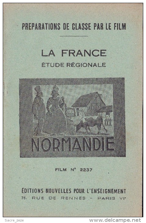 FILM FIXE EDUCATIF 35m/m Avec Son Livret-géographie La France-Normandie - Bobines De Films: 35mm - 16mm - 9,5+8+S8mm