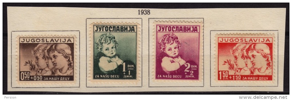 1938 Yugoslavia - Children Charity AID - MH - Neufs