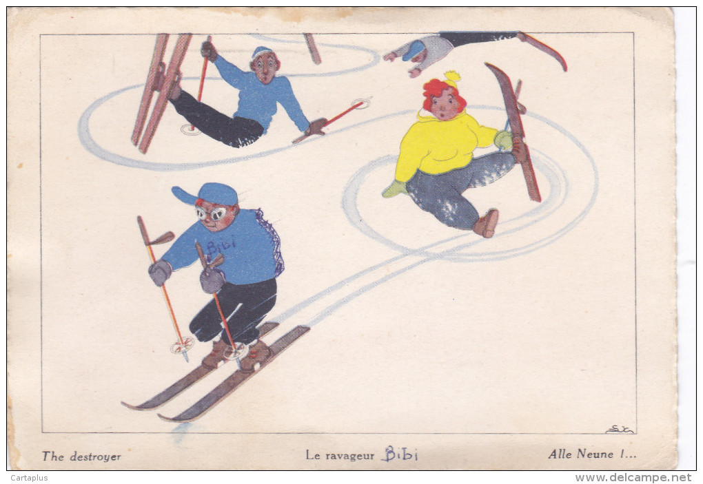 ILLUSTRATEUR SAMIVEL LE RAVAGEUR THE DESTROYEUR ALLE NEUNE SKIEUR SKI - Samivel