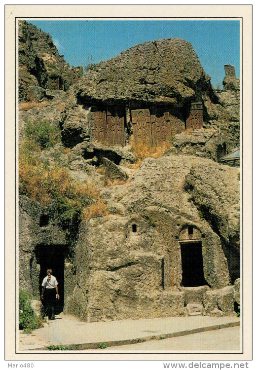 ARMENIA: MONASTERO DI GHERART  PRESSO GARNI     (NUOVA CON DESCRIZIONE DEL SITO SUL RETRO) - Armenia