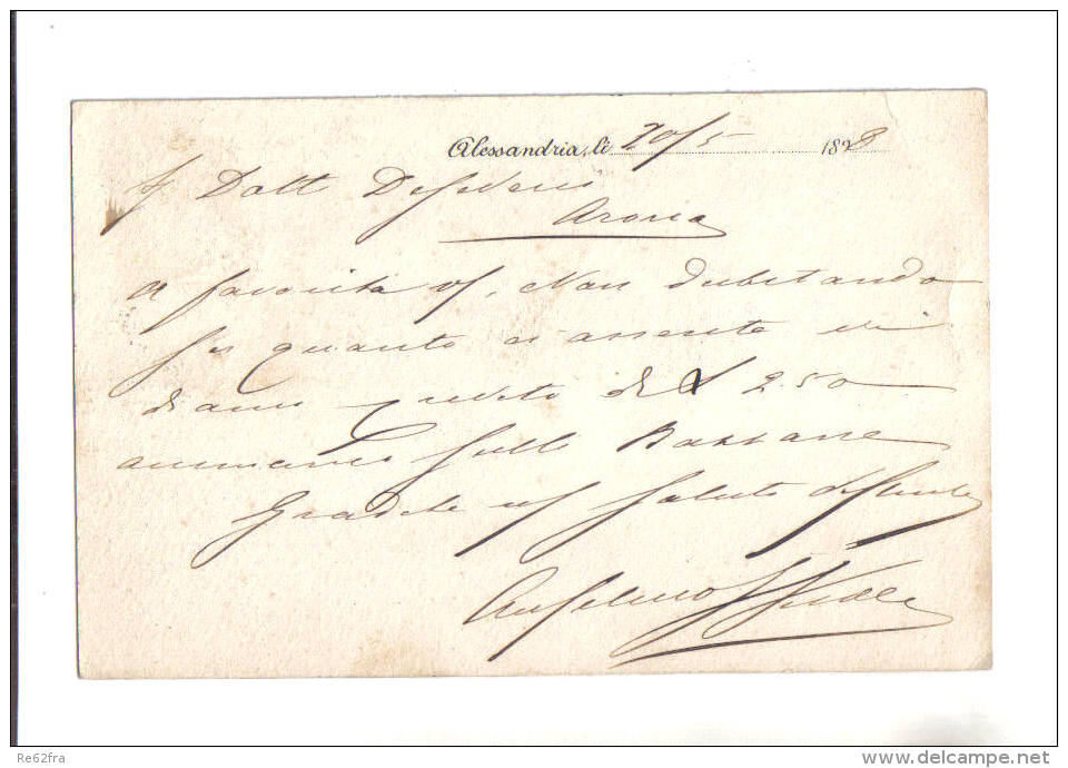 Alessandria, Anselmo G.Vitale - Annulli Alessandria E Arona - F.p. - 1898 - Alessandria