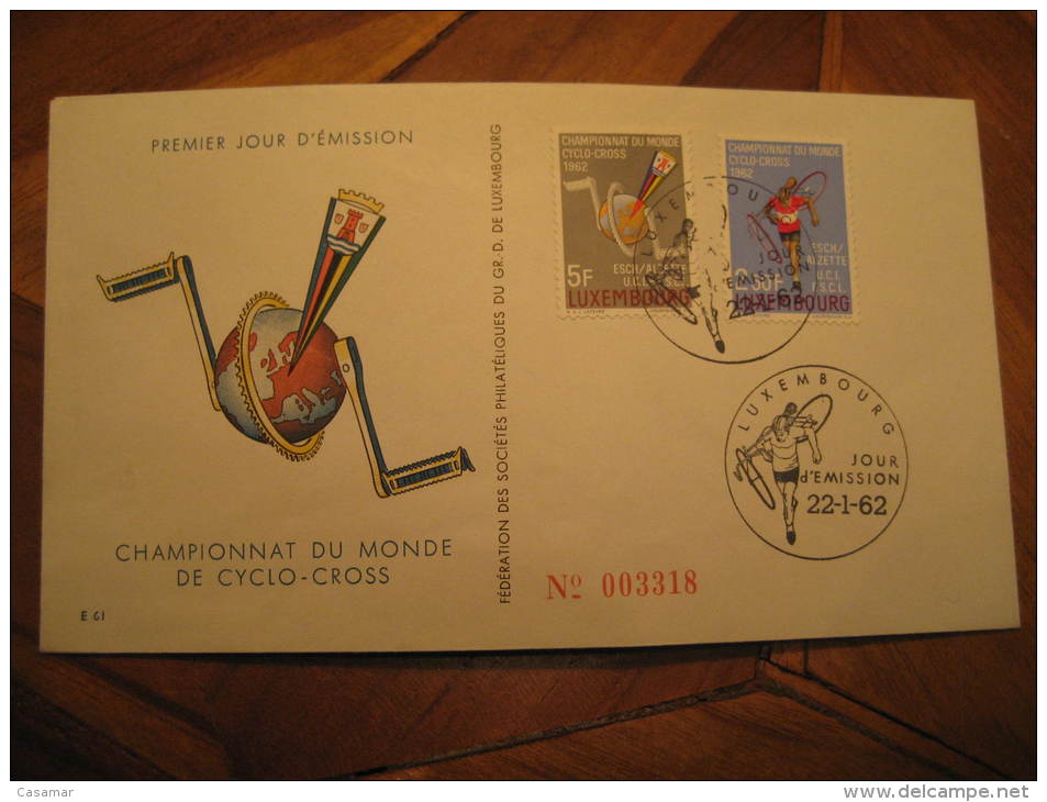 Luxembourg 1962 World Championships CYCLO-CROSS Cycling Fdc Cover - Radsport