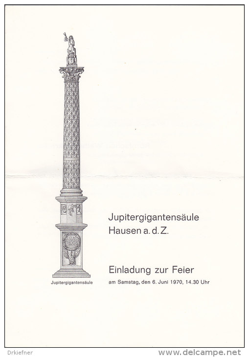 Hausen An Der Zaber, Umfangreiche Dokumentation Der Auffindung Der Jupiter-Gigantensäule 1965, 28 Fotos U.a. - Gegenstände