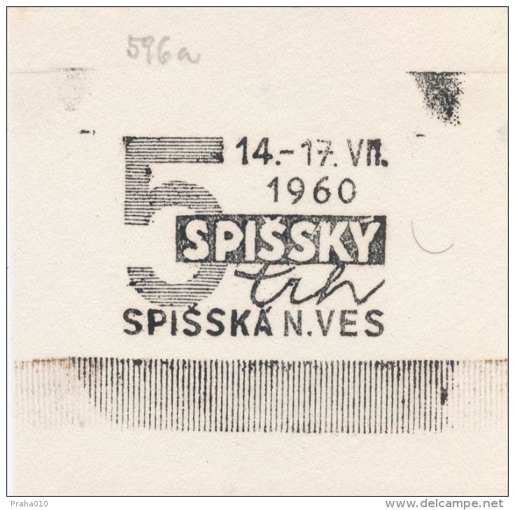 J1744 - Czechoslovakia (1945-79) Control Imprint Stamp Machine (R!): 5th Spis Market, Spiska Nova Ves; 14.-17.VII.1960 - Proofs & Reprints