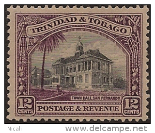 TRINIDAD & TOBAGO 1935 12c P12.5 UNHM SG235a TF265 - Trinidad & Tobago (...-1961)