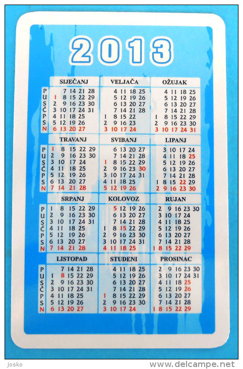 PAN BEER (Croatian Small Calendar 2013) Petit Calendrier Calendario Kalender * Bière Bier Cerveza Birra - Small : 2001-...