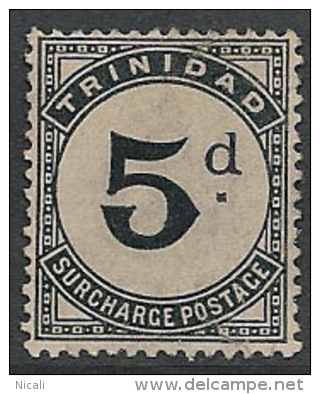 TRINIDAD 1885 5d Postage Due SG D6 HM IT53 - Trinidad Y Tobago