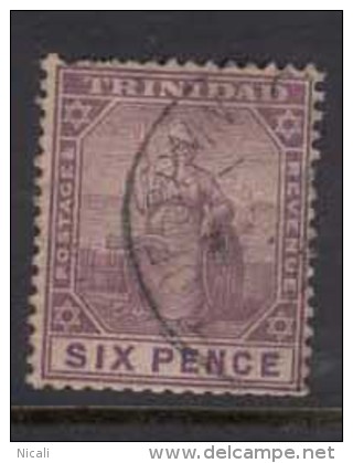 TRINIDAD 1896 1/- Green And Brown Britannia Used SG 121 CI21 - Trinidad & Tobago (...-1961)