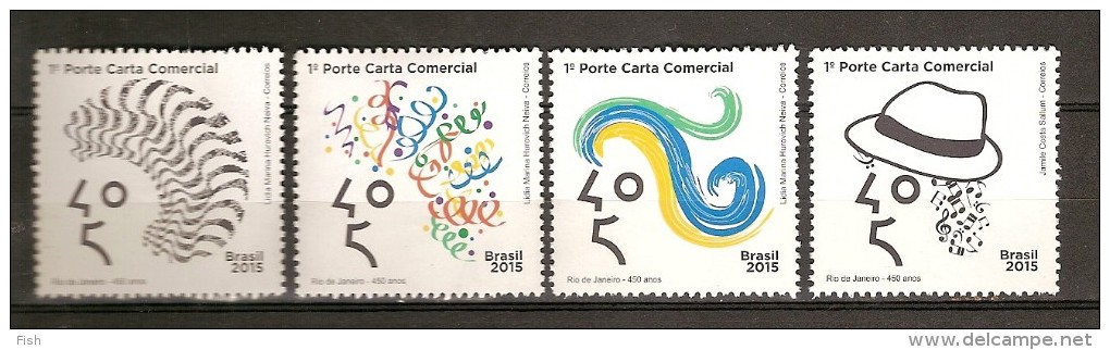 Brazil ** & 450 Aniversário, Rio De Janeiro, Vultos 2015 - Unused Stamps