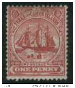 TURKS & CAICOS IS 1905 1d Badge SG 111 HM EZ251 - Turks And Caicos