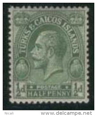 TURKS & CAICOS IS 1922 1/2 KGV SG 163 HM EZ258 - Turks E Caicos