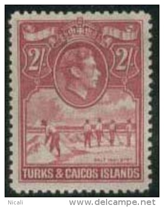 TURKS & CAICOS IS 1938 2s KGVI SG 203 HM EZ267 - Turks & Caicos (I. Turques Et Caïques)