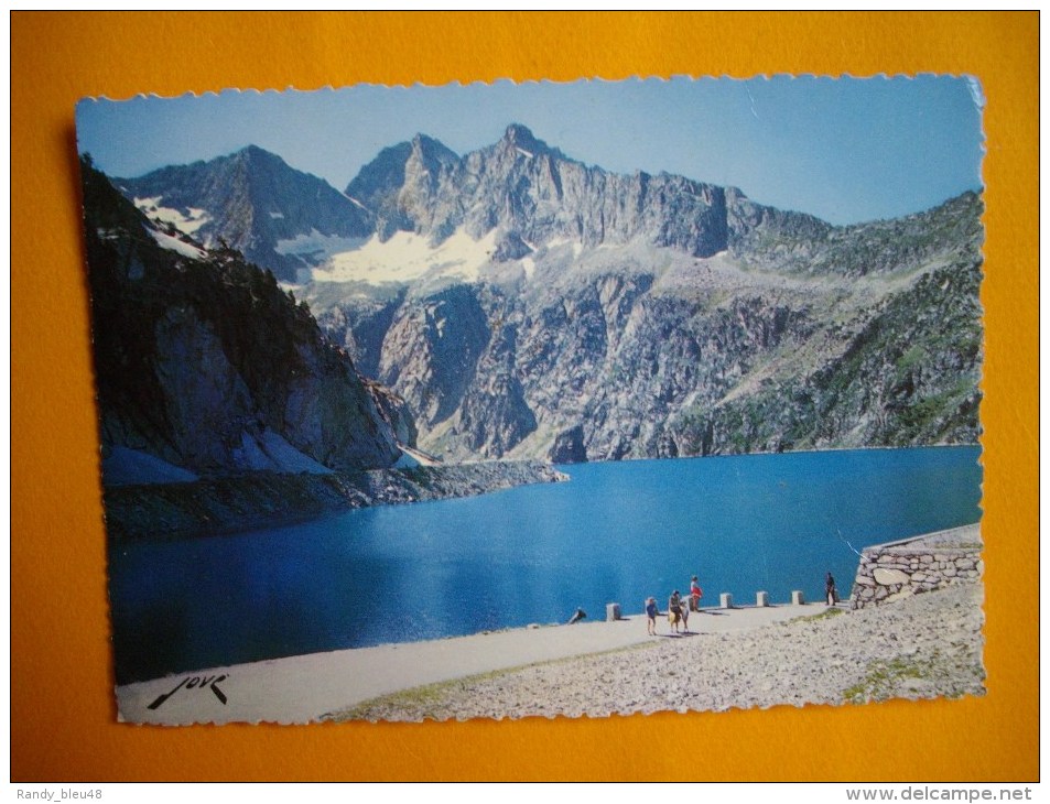 Cpsm VALLEE D´AURE  -  65  -  Le Lac Du Cap De Long, Couchant Sur Le Néouviell  -  Hautes Pyrénées - Vielle Aure