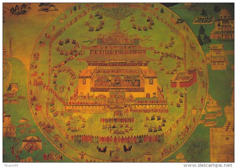 China - Thangka Of Celebration Ceremony, Renovated & Restored In 19th Century, Samye Monastery Of Lhoka - Tíbet