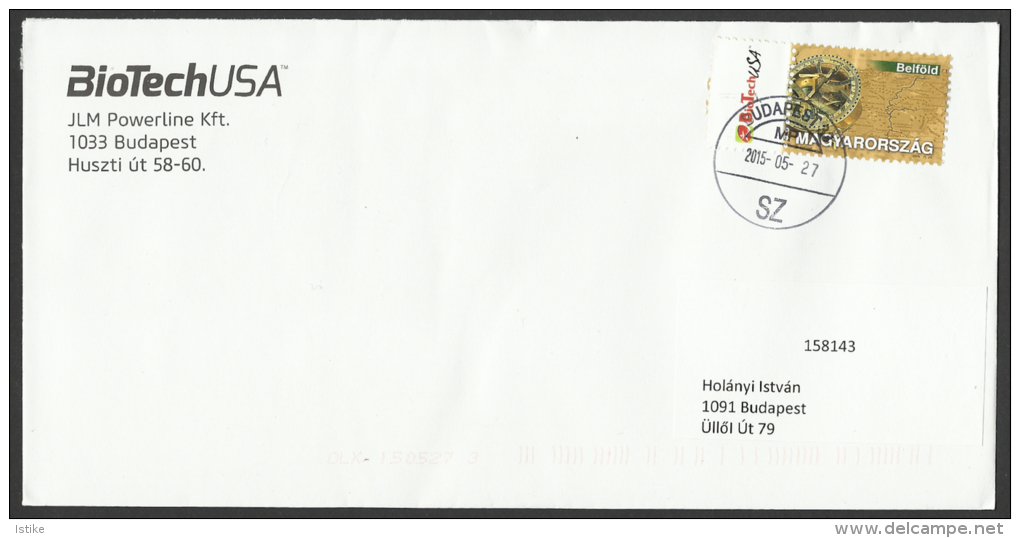 Hungary,  Budapest,  BiotechUSA With Personalized Stamp, 2015. - Lettres & Documents