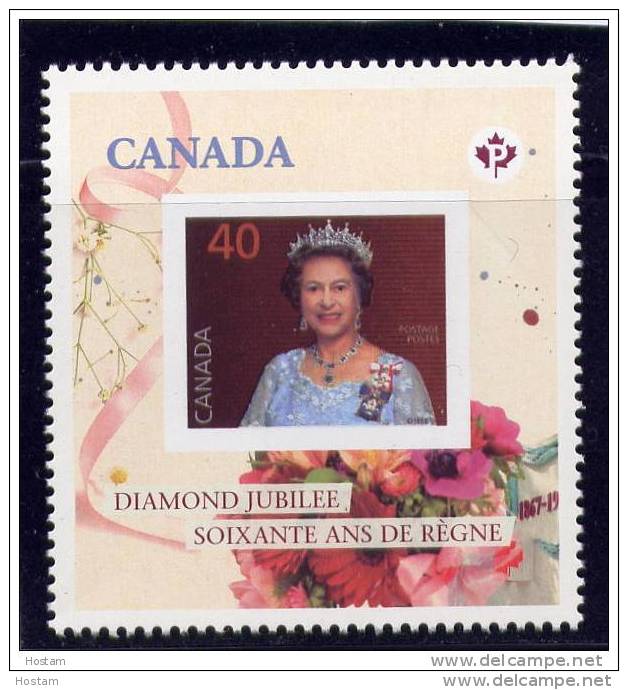 Canada. 2012,  # 2516,  QE 11, Diamond Jubilee, Single  #4 Of 6.MNH - Nuovi