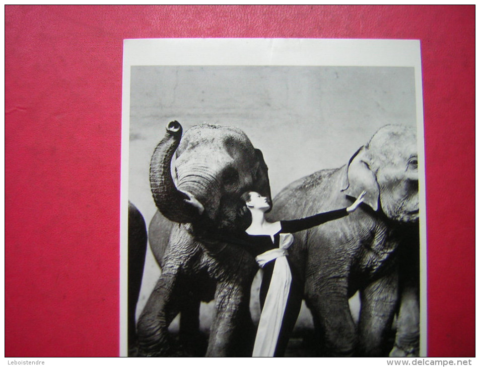 CPM    DOVINA WITH ELEPHANTS  EVENING DRESS BY DIOR  CIRQUE D'HIVER PARIS AUGUST 1955     VOYAGEE  1990 - Circo