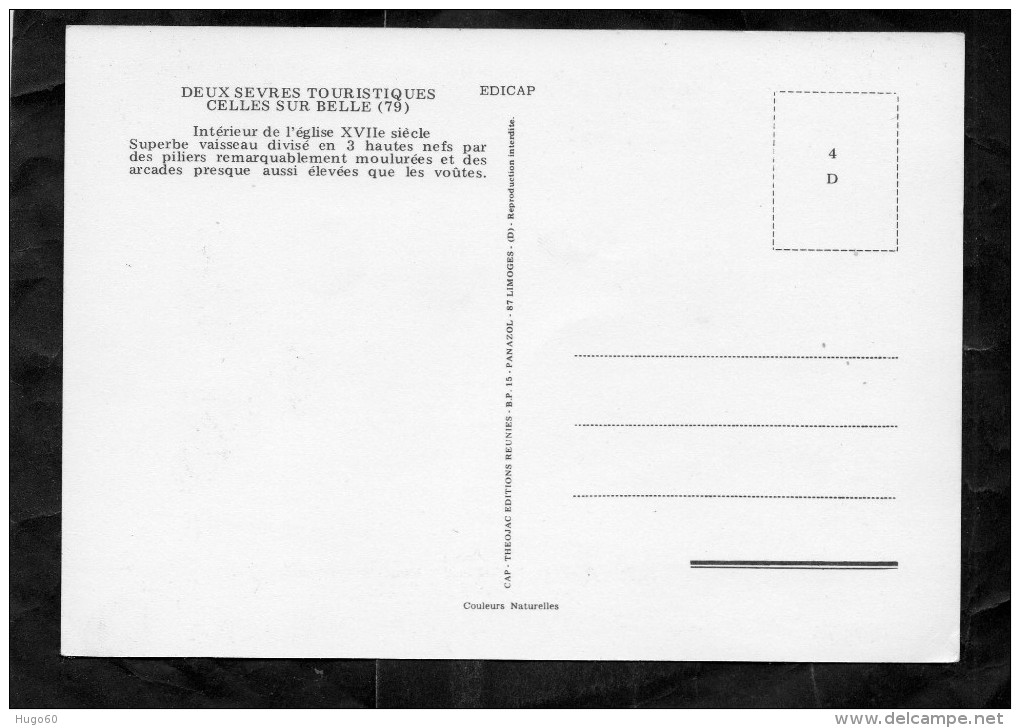 79 - CELLES SUR BELLE - Intérieur De L'Eglise - Celles-sur-Belle