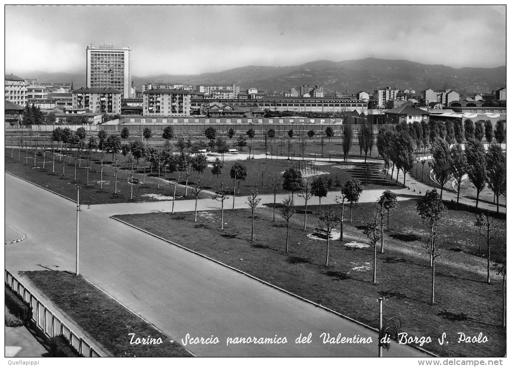 01627 "TORINO - SCORCIO PANORAMICO DEL VALENTINO DI BORGO S. PAOLO"   PARCO RUFFINI. CART. ORIG. NON SPEDITA - Parks & Gardens