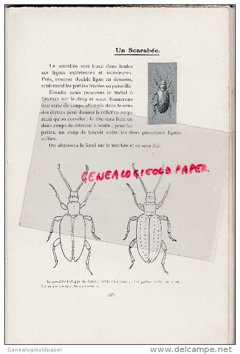 L' ART DE REPOUSSER LES METAUX - PYROGRAVURE-ETAIN-CUIVRE-ARGENT- PROFESSEUR P. LUGRIN-1909 - Bricolage / Technique