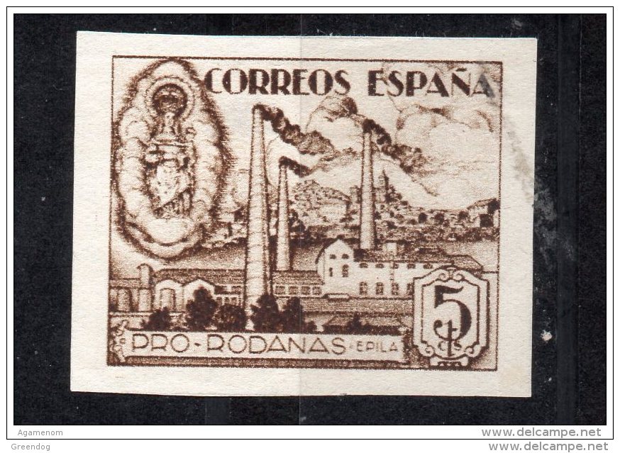 Año 1937 - Epila ( Zaragoza ) - Pro Rodanas - ( De HB) 5 Cts - Sofima 3 Guerre Civile Espagne  ** Spain Civil War * - Fábricas Y Industrias