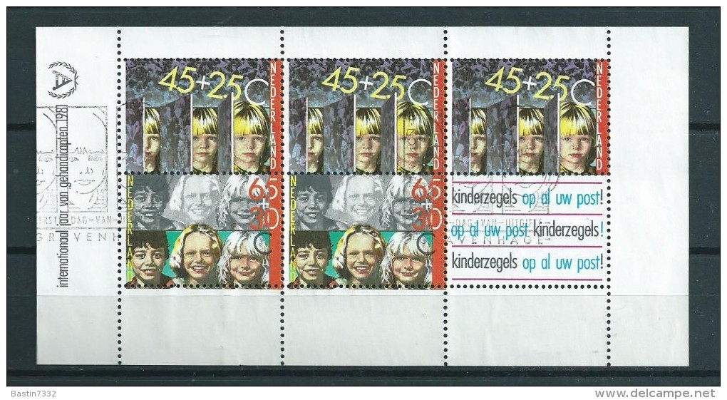 1981 Netherlands Complete M/Sheet Child Welfare Used/gebruikt/oblitere - Blocks & Sheetlets