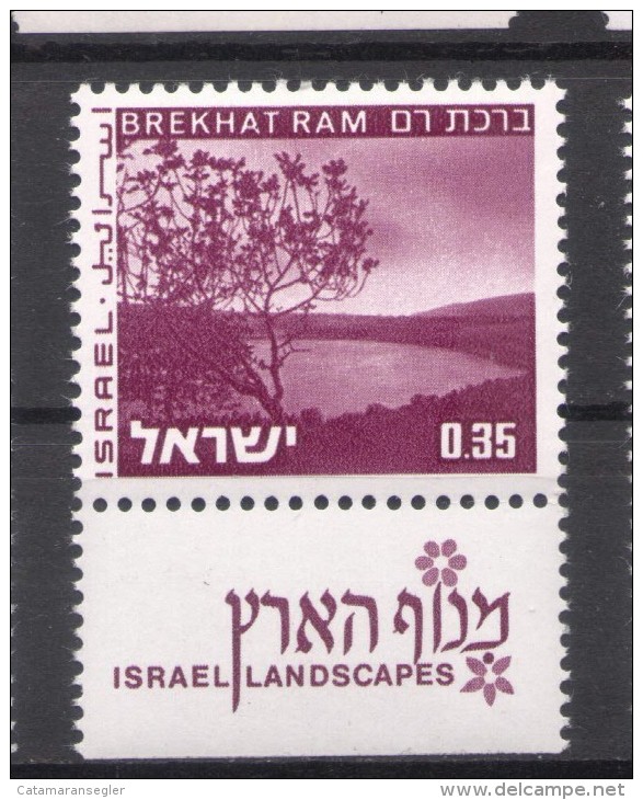 Israel - 1973, Michel/Philex No. : 600 With 1  Phosphorstripe  - MNH - *** - Full Tab - Unused Stamps (with Tabs)