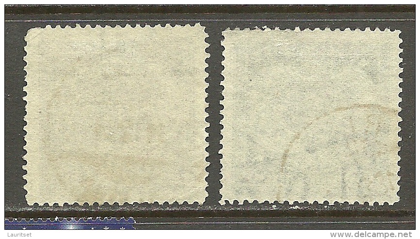 LETTLAND Latvia 1922 Michel 87 - 88 O Mi 88 Mit Teilen Von WZ !!! - Latvia