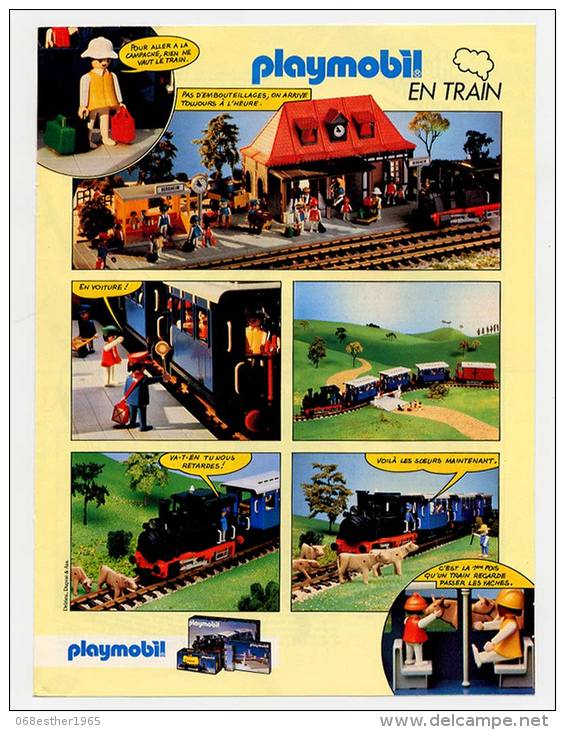 Publicité De 1985 Sur Le Playmobil, Playmobil En Train - Collections