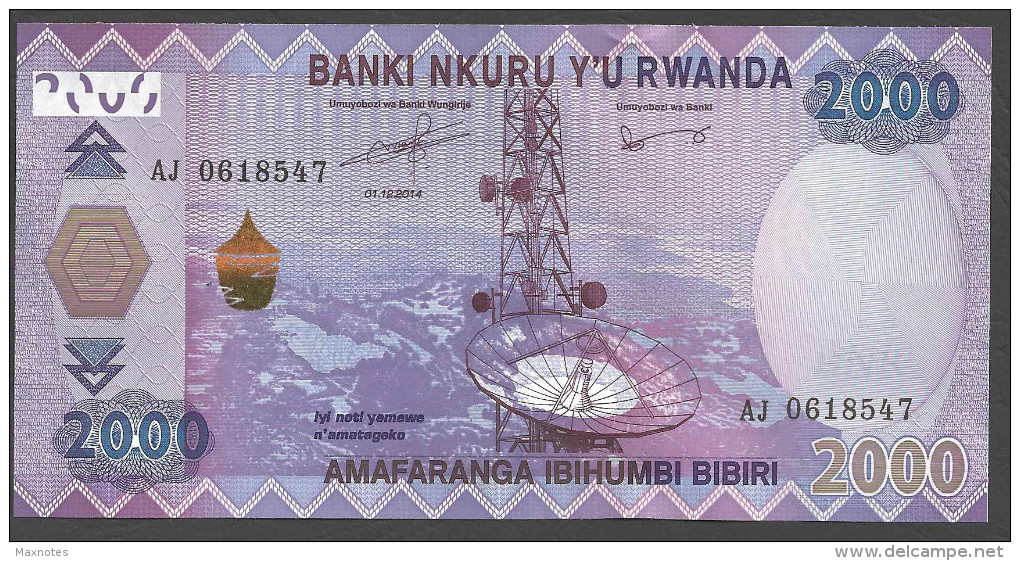 RWANDA  : 2000  Francs  - 2014 - FDS - Rwanda