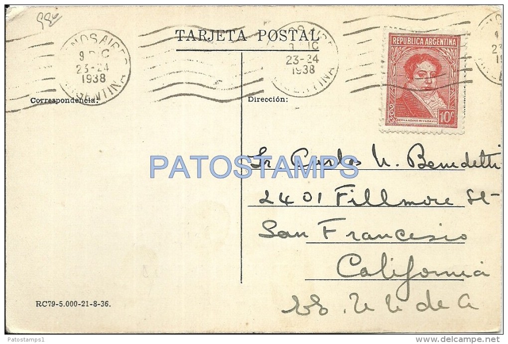 9857 ARGENTINA BUENOS AIRES PUBLICITY COMMERCIAL RADIO EL MUNDO YEAR 1938 POSTAL POSTCARD - Argentine