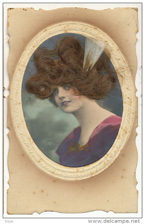 Carte A Cheveux Belle Femme Avec Cheveux Reels Real Hair - Mechanical