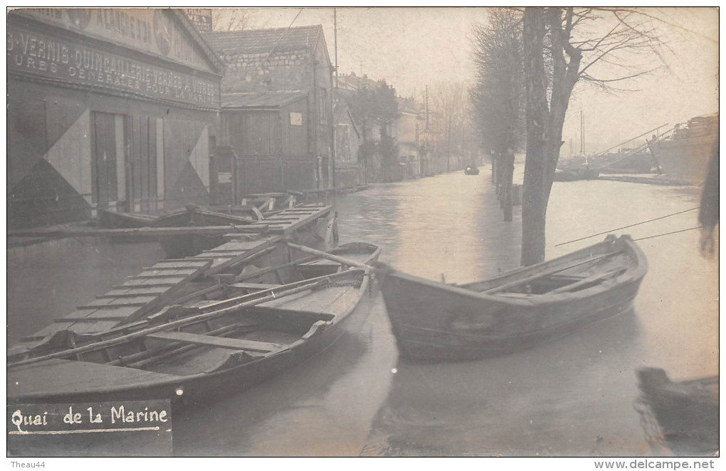 ¤¤   -   Carte-Photo   -  ILE-SAINT-DENIS   -  Quai De La Marine   -  Inondations  -  A L'Ancre D'Or   -  ¤¤ - L'Ile Saint Denis