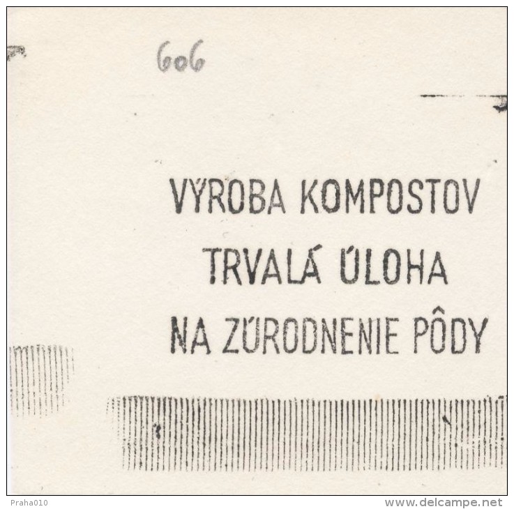 J1763 - Czechoslovakia (1945-79) Control Imprint Stamp Machine (R!): Production Of Compost Ongoing Task Land Reclamation - Proofs & Reprints