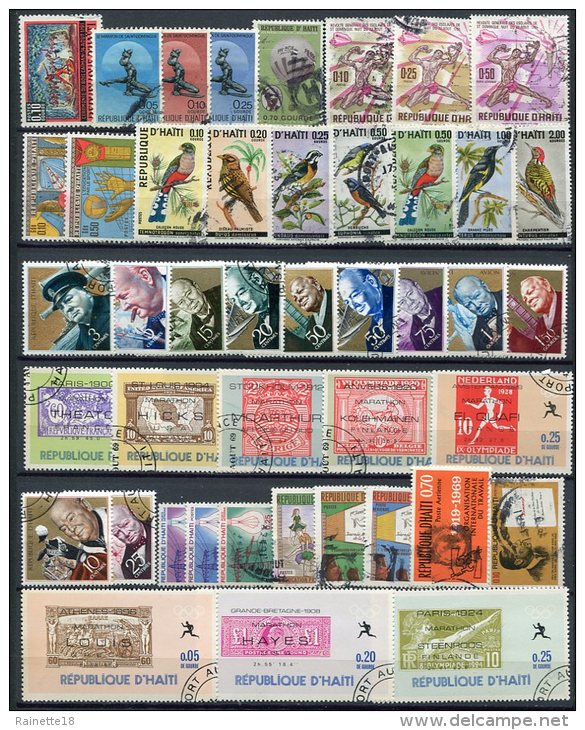 Haïti                          Collection de plus de 600 timbres différents avec des PA, 12 scans