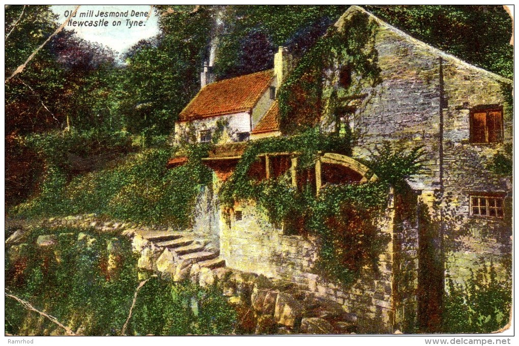 NEWCASTLE UPON TYNE - Old Mill, Jesmond Dene 1906 Used POOR CONDITION - Newcastle-upon-Tyne