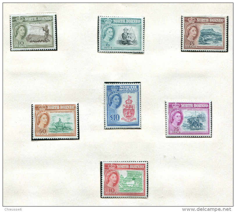 Bornéo ** N°  315 à 330 - Effigie De La Reine Elizabeth II   Et Animaux Divers, Tigre, Rhinocéros, Singe,  Etc.... - North Borneo (...-1963)