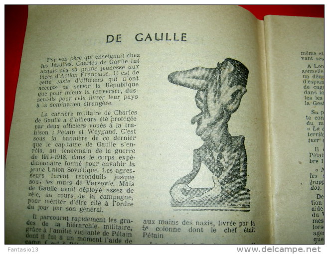 La cinquième colonne ,la voici ! Plaquette Parti Communiste Années 50 /Politique après-guerre  De Gaulle Daladier ....