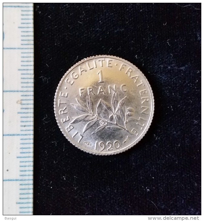 Monnaie 1 Fr, Un Franc Argent 1920 - Altri & Non Classificati