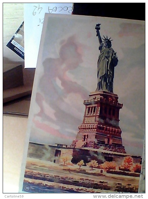 USA NEW YORK ILLUSTRATA Water Color, Aquarel, Aquarelle Marcus Van Der Hope,STATUA LIBERTA  VB1957  EU17922 - Statue Of Liberty