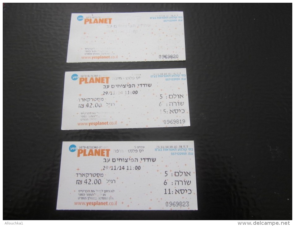 TITRE DE TRANSPORT  TICKETS DE TRAIN LOCOMOTIVE RAIWAY BENYAMIN/TEL-AVIV - Wereld