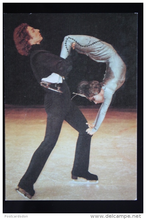 FIGURE SKATING - Old  Postcard -  Ukrainian Ensemble ICE BALLET - 1990 - Patinage Artistique